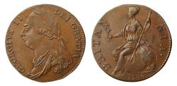 World Coins - George III 1796 Pattern Halfpenny Extremely Rare