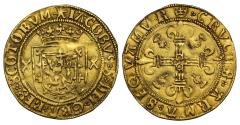 World Coins - Scotland, James V gold Crown second coinage type III, rounded shield base