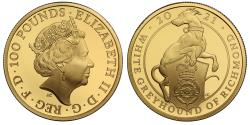 World Coins - Elizabeth II 2021 PF69 UCAM gold 1oz - White Greyhound of Richmond
