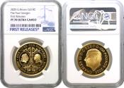 World Coins - Charles III 2025 gold PF70 FR 1oz The Two Georges