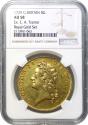 World Coins - George II 1729 Five-Guineas, young bust, NGC AU58, plain below bust