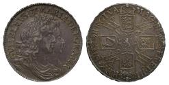 World Coins - William and Mary 1691 Crown, I over E