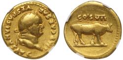 Ancient Coins - Vespasian, Gold Aureus, Ch F 5/5 4/5.
