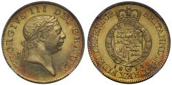 World Coins - George III 1813 "Military" Guinea, final date for the denomination AU58