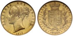 World Coins - Victoria 1838 Sovereign, Coronation year, first date, VF35