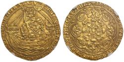 World Coins - Richard II gold Noble, Tower Mint type 1b, annulet over sail, NGC MS63, Ex Tallent