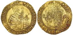 World Coins - James I Unite of 20 Shillings, fifth bust, mm saltire cross, very rare final issue