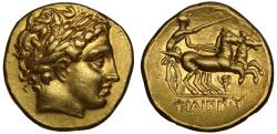 Ancient Coins - Macedon, Philip II, Gold Stater, XF 5/5 4/5.