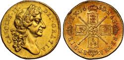 World Coins - Charles II 1680 Two-Guineas, second bust, very rare date