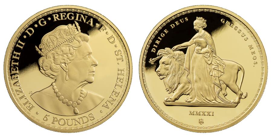 QEII 2021 EIC gold proof 2oz Una & Lion | South American Coins