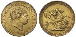 World Coins - George III 1820 Sovereign AU53