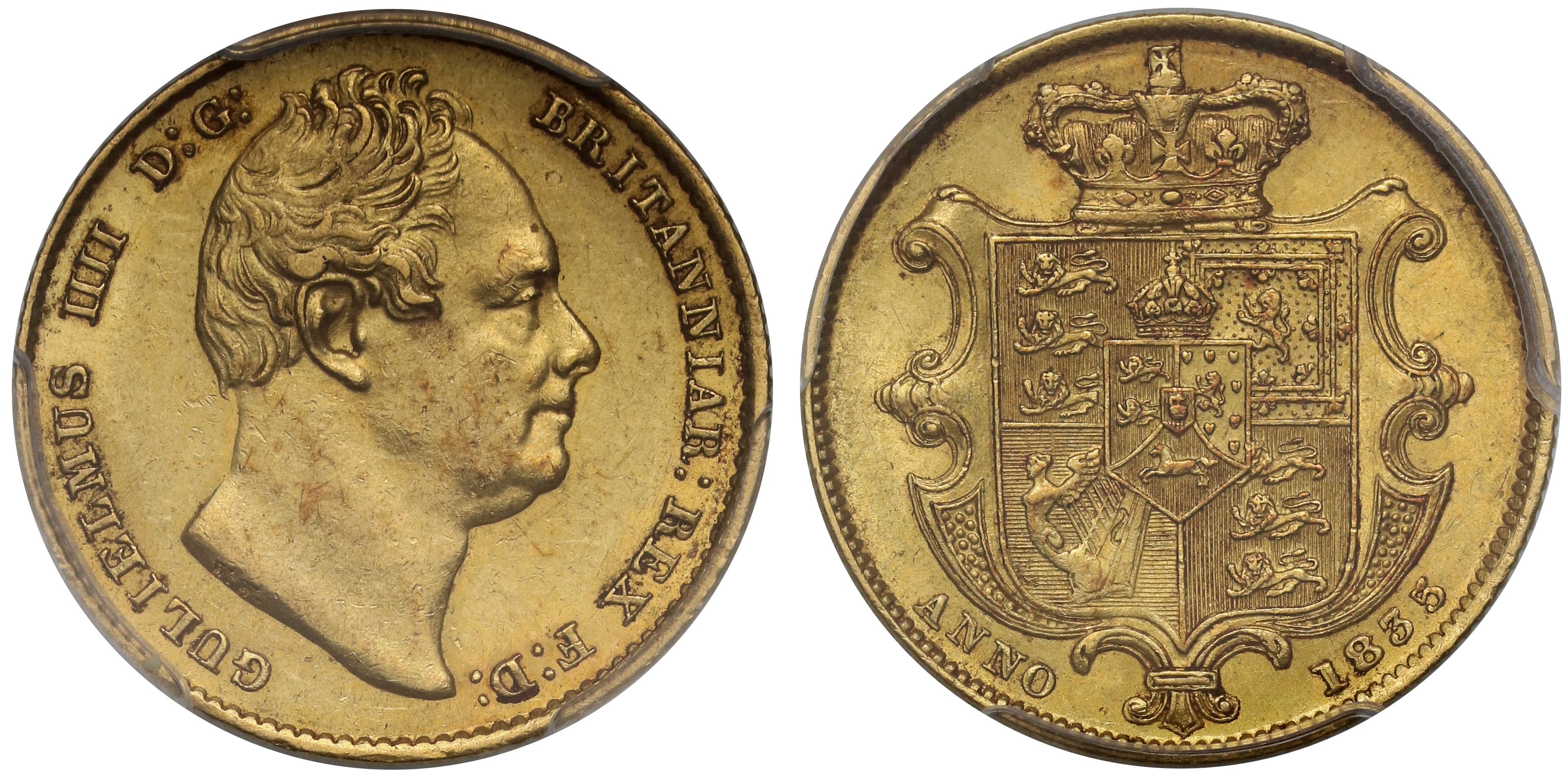 William IV 1835 Sovereign, rare date PCGS AU58 | European Coins