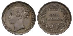 World Coins - Victoria 1868 Shilling die 9