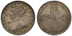 World Coins - Anne 1707 E Halfcrown, Edinburgh Mint