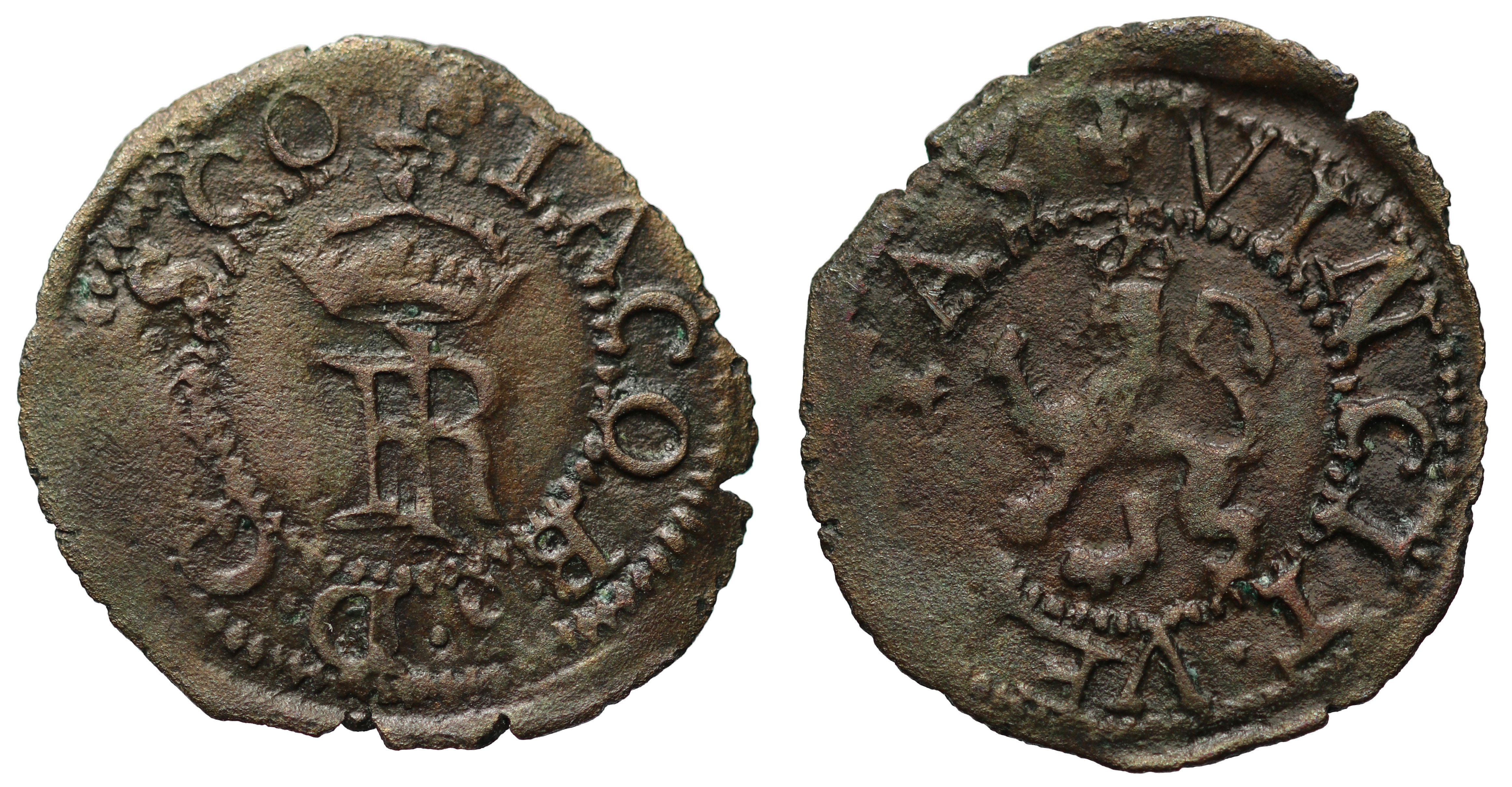 Scotland, James VI copper Penny Plack, extremely rare issue