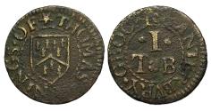 World Coins - 17th Century Kent Farthing, Canterbury, Thomas Jenings Grocer