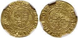 World Coins - Edward III Quarter-Noble Treaty Period London NGC MS61