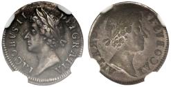 World Coins - James II silver Twopence obverse brockage error AU50