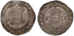 World Coins - Henry VIII Testoon, Third Coinage, Southwark, muled mm E and S