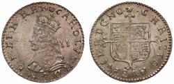 World Coins - Charles II silver Twopence, undated milled second issue NGC MS65 finest graded