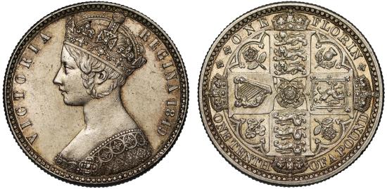 ⭐︎れい⭐︎1849年「ゴッドレス・フローリン（Godless Florin） Victoria 1849 Godless Florin | European Coins