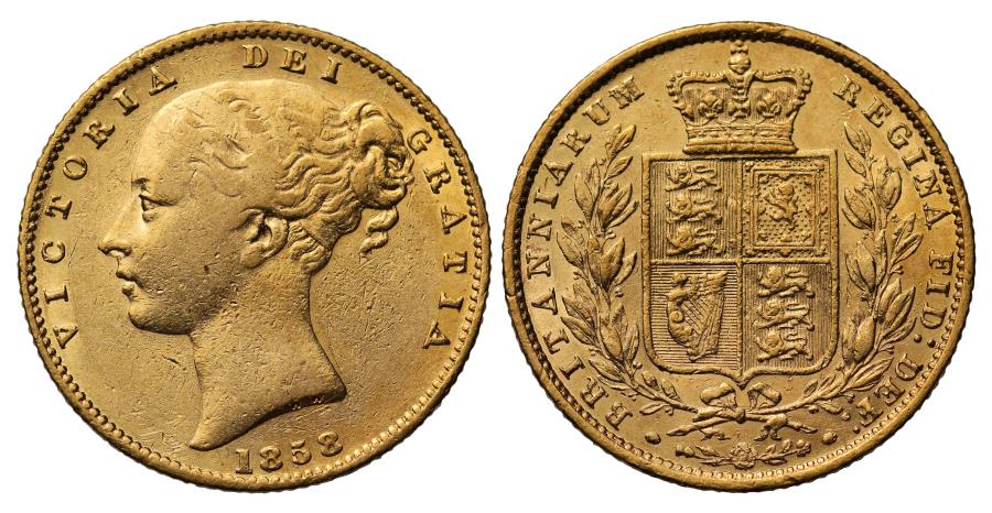 victoria-1858-sovereign-low-calendar-year-mintage-european-coins