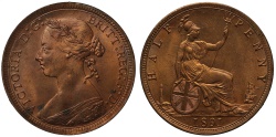 World Coins - Victoria 1891 Halfpenny