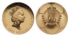 World Coins - Elizabeth II 1996 proof Two-Pounds Football