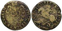 World Coins - Ireland, Co Dublin, 17th century Token, Mic Wilson, Halfpenny, 1672, milled edge