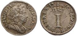 World Coins - George I 1716 silver Penny, without stop after date