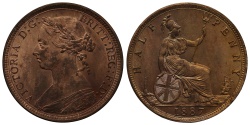 World Coins - Victoria 1887 Halfpenny