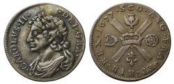 World Coins - Scotland, Charles II 1677 Sixteenth-Dollar