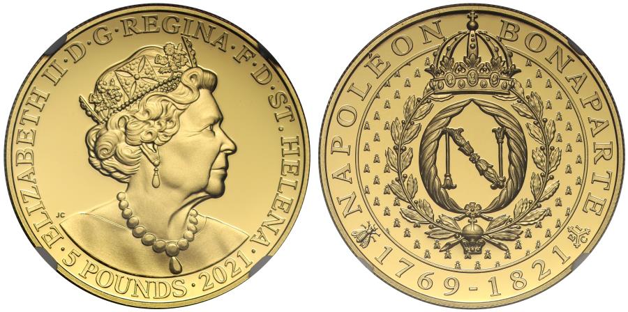 World Coins - * St Helena 2021 PF70 UCAM gold 1oz Napoleon N