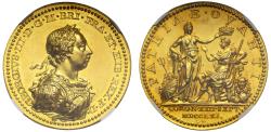 World Coins - Coronation of George III, 1761, Gold Medal, MS61.