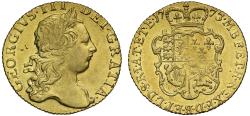 World Coins - George III 1773 Guinea, last year for third head
