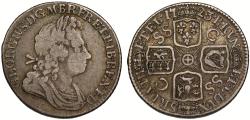 World Coins - George I 1723 SSC Shilling, French arms at date, extremely rare variety