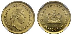World Coins - George III 1797 Third-Guinea MS62, first year for denomination