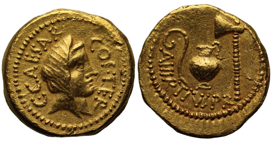 Julius Caesar, Gold Aureus | Roman Imperial Coins