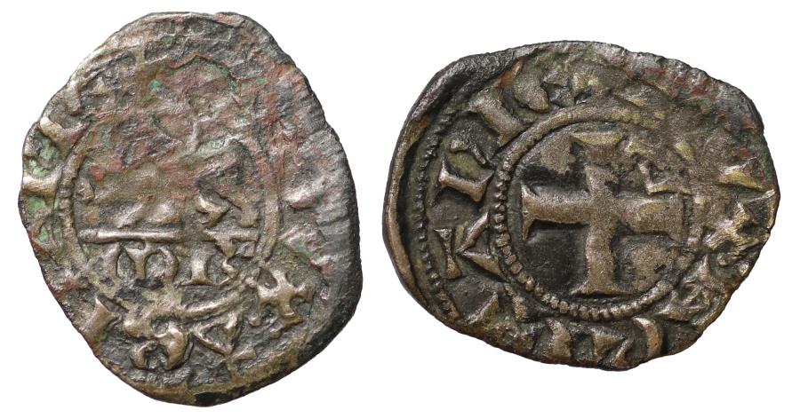 Anglo Gallic, Edward II Obole au Leopard, MB below ground | European Coins