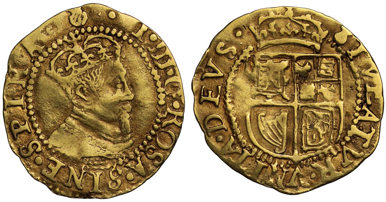 Scotland, James VI gold Halfcrown, ninth coinage, type II