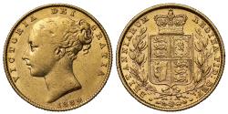 World Coins - Victoria 1880 Sydney Sovereign Inverted A for V in VICTORIA