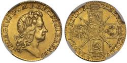World Coins - George I 1727 Half-Guinea second bust MS62 joint finest graded at NGC