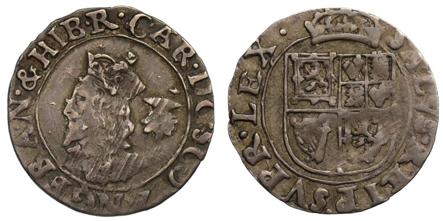 World Coins - Scotland, Charles I silver Three-Shillings, fourth coinage of 1642