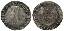 World Coins - Ireland, Elizabeth I 1561 Shilling, fine silver issue, mm harp