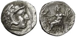 Ancient Coins - Seleukid Empire, Seleukos I Nikator, Silver Obol, rare denomination.