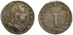 World Coins - George I 1716 silver Penny, with stop after date