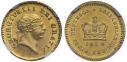 World Coins - George III 1810 Third-Guinea, third type, second head, MS63