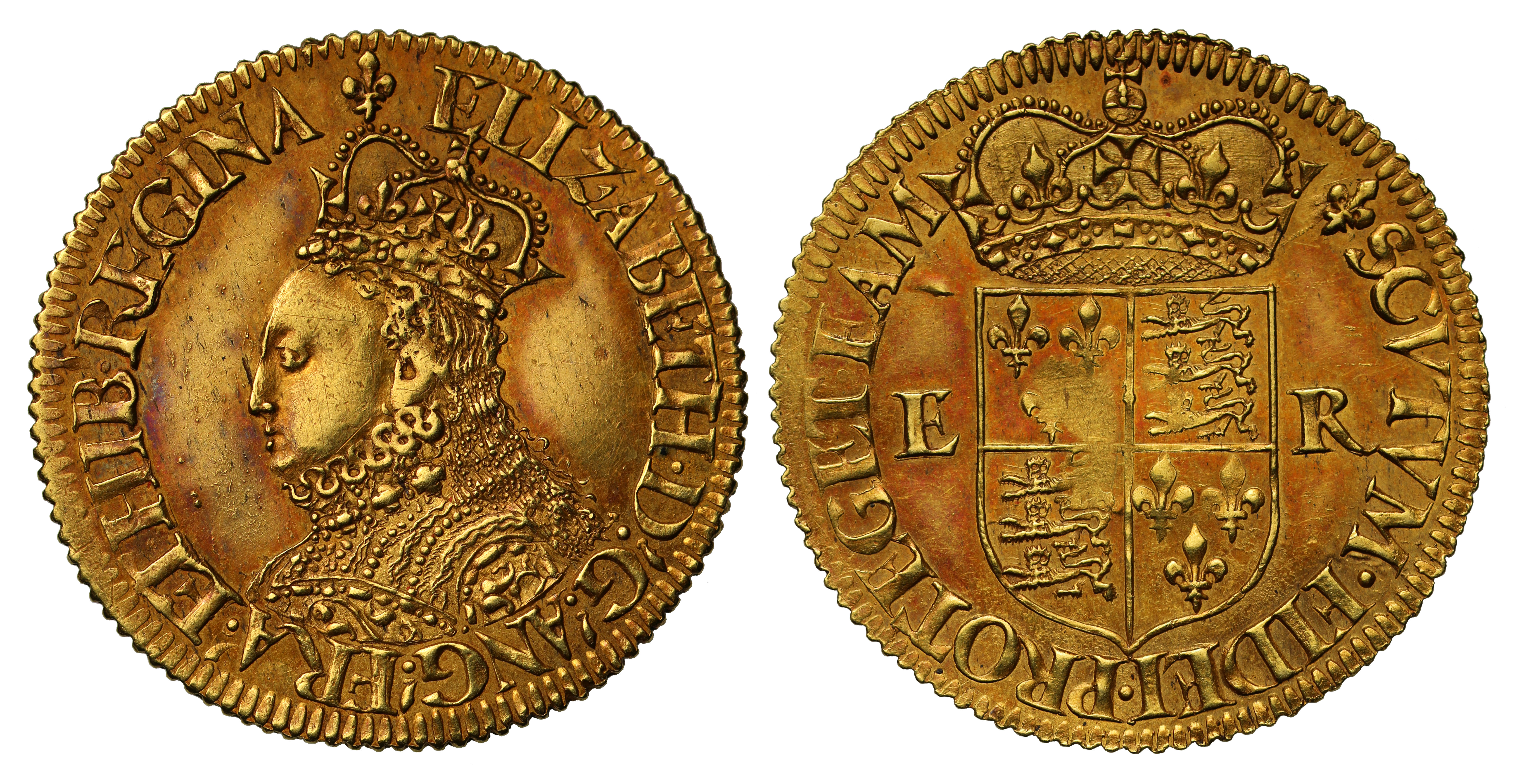 Elizabeth I milled Half-Pound mm lis (1567-68), finest graded of