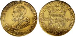 World Coins - Scotland, James VI 1580 gold Ducat of 80 Shillings, Renaissance style portrait