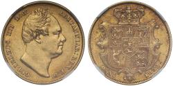 World Coins - William IV 1832 Sovereign, second bare head, NGC AU58